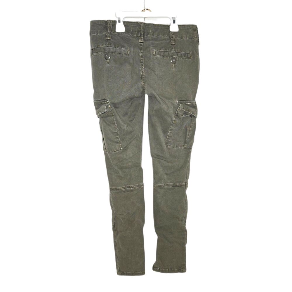 Free People Skinny Cargo Pants | Women's Size 24 | Olive Green Ankle Zip - Picture 4 of 8